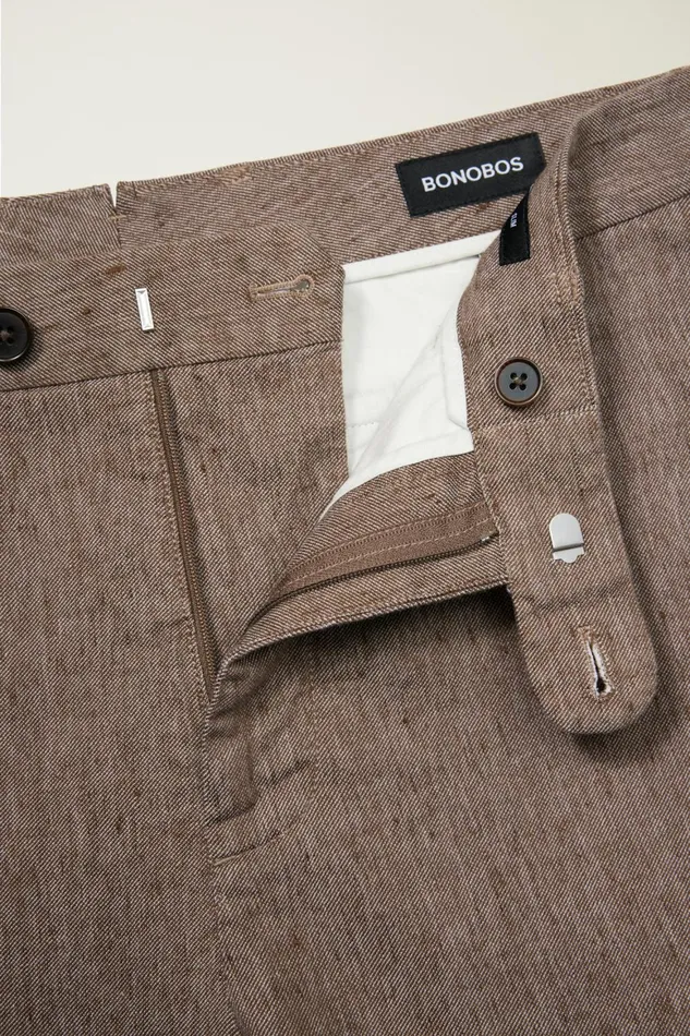 Men Primo Chino Khaki Linen Twill Bonobos Chinos