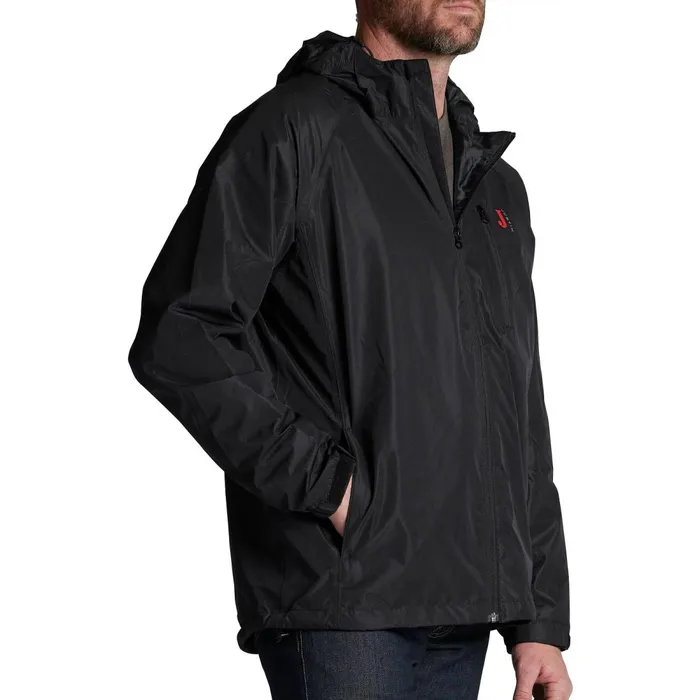 MEN Rain Jacket Black Justin Boots Outerwear