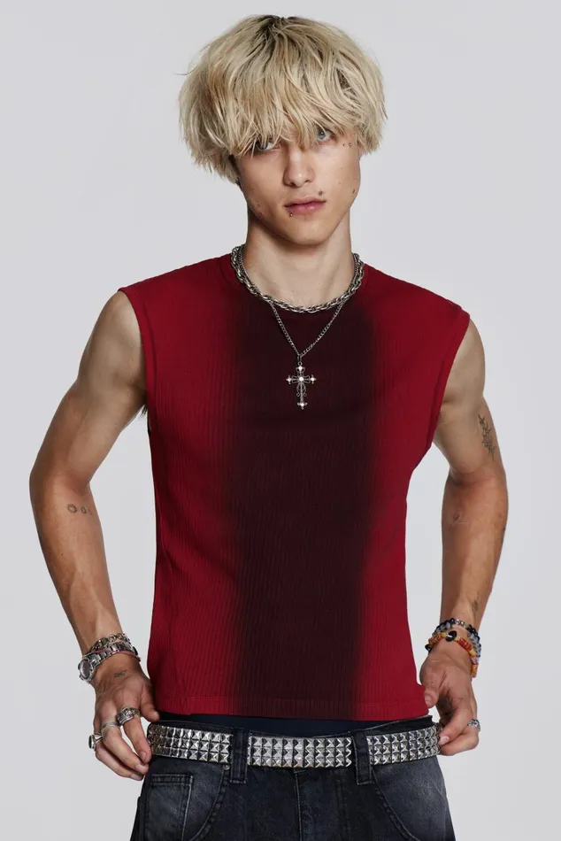 Men Red Glare Tank Jaded London TShirts and Vests