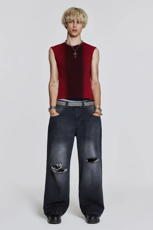 Men Red Glare Tank Jaded London TShirts and Vests