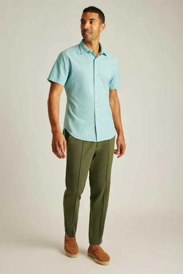 Men Riviera Short Sleeve Shirt High Tide Blue Dot Bonobos Casual Shirts