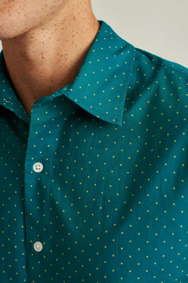 Men Riviera Short Sleeve Shirt Miller Blue Dot Bonobos Casual Shirts