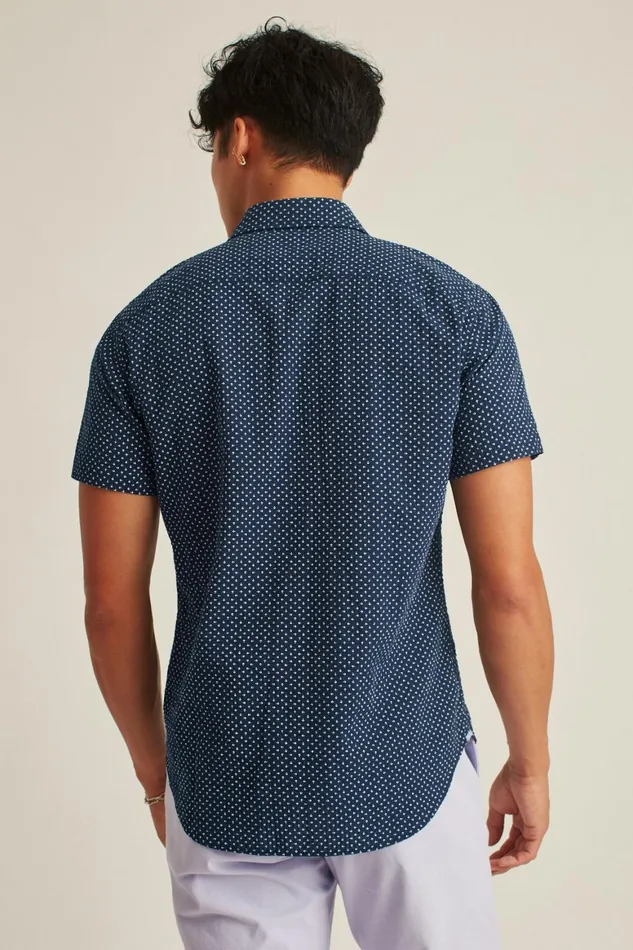 Men Riviera Short Sleeve Shirt Navy Beckbury Geo Bonobos Casual Shirts