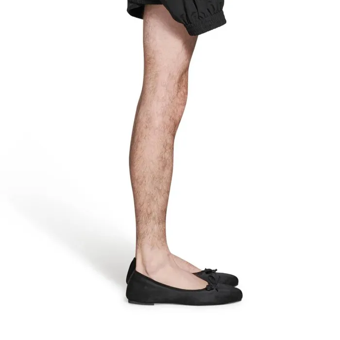 Men Sandals and Mules Balenciaga Leopold Ballerina In Black
