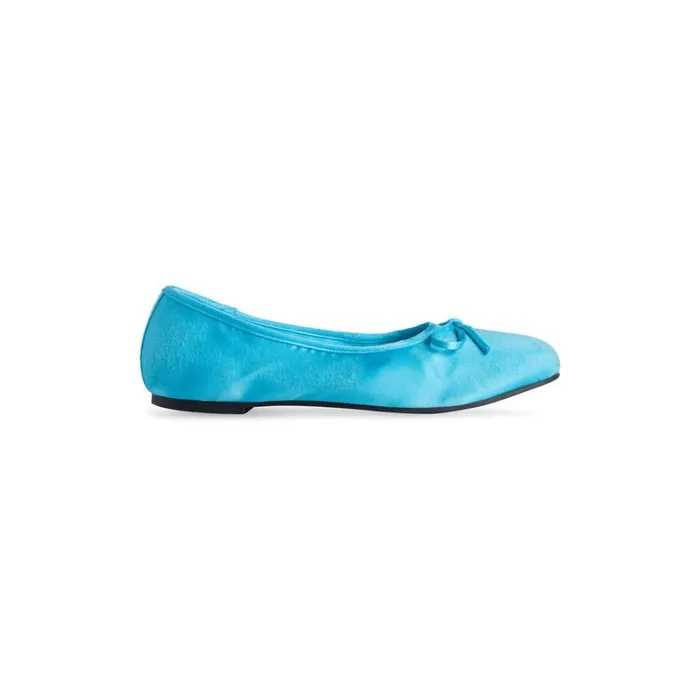 Men Sandals and Mules Balenciaga Leopold Ballerina In Turquoise