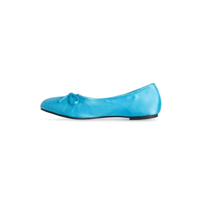 Men Sandals and Mules Balenciaga Leopold Ballerina In Turquoise