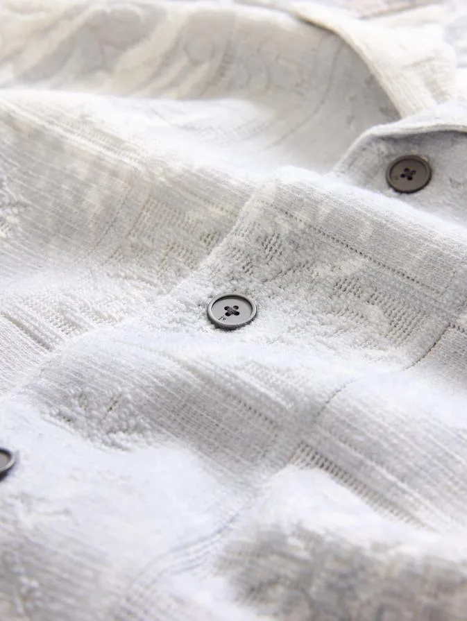 Men Shirts John Varvatos ARYA CAMP SHIRT White Sand
