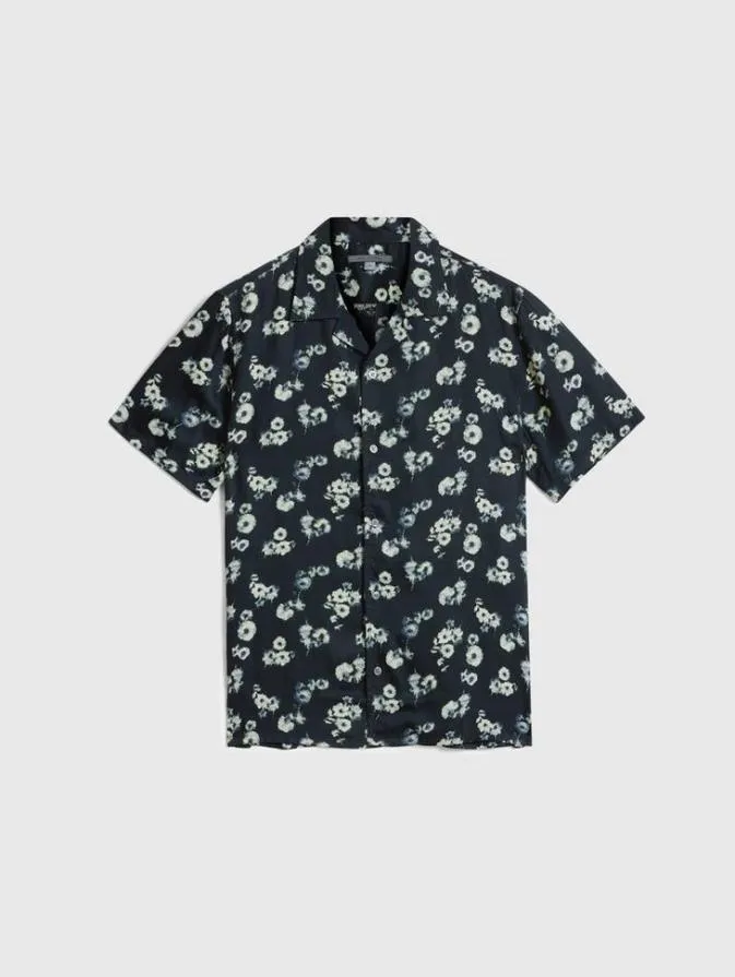 Men Shirts John Varvatos DAN CAMP SHIRT Black