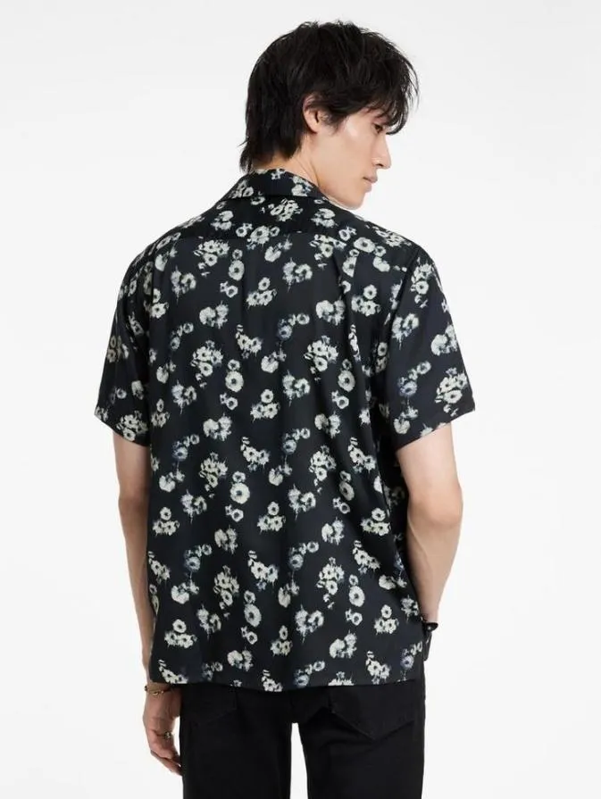 Men Shirts John Varvatos DAN CAMP SHIRT Black