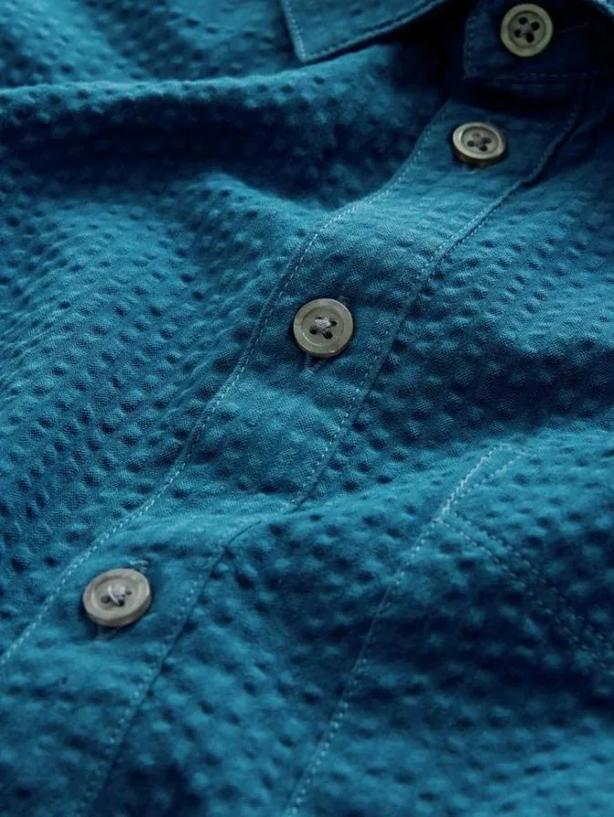 Men Shirts John Varvatos MAURICE POPOVER SHIRT Dk Bluwht