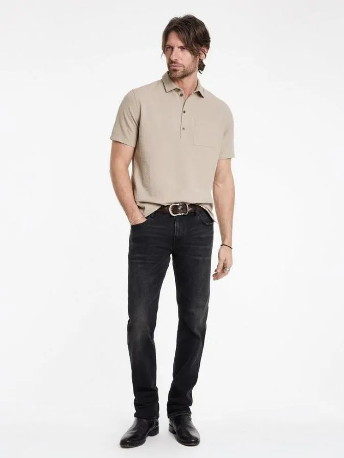 Men Shirts John Varvatos MAURICE POPOVER SHIRT Pebble