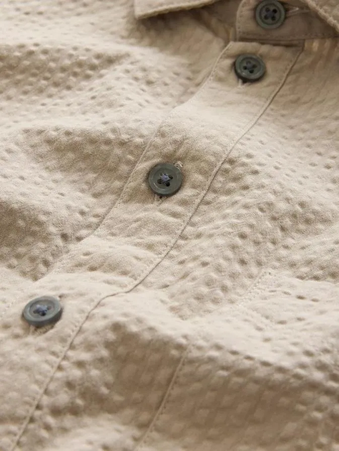 Men Shirts John Varvatos MAURICE POPOVER SHIRT Pebble