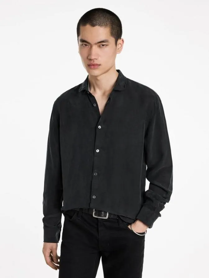 Men Shirts John Varvatos ORCHARD SHIRT Black