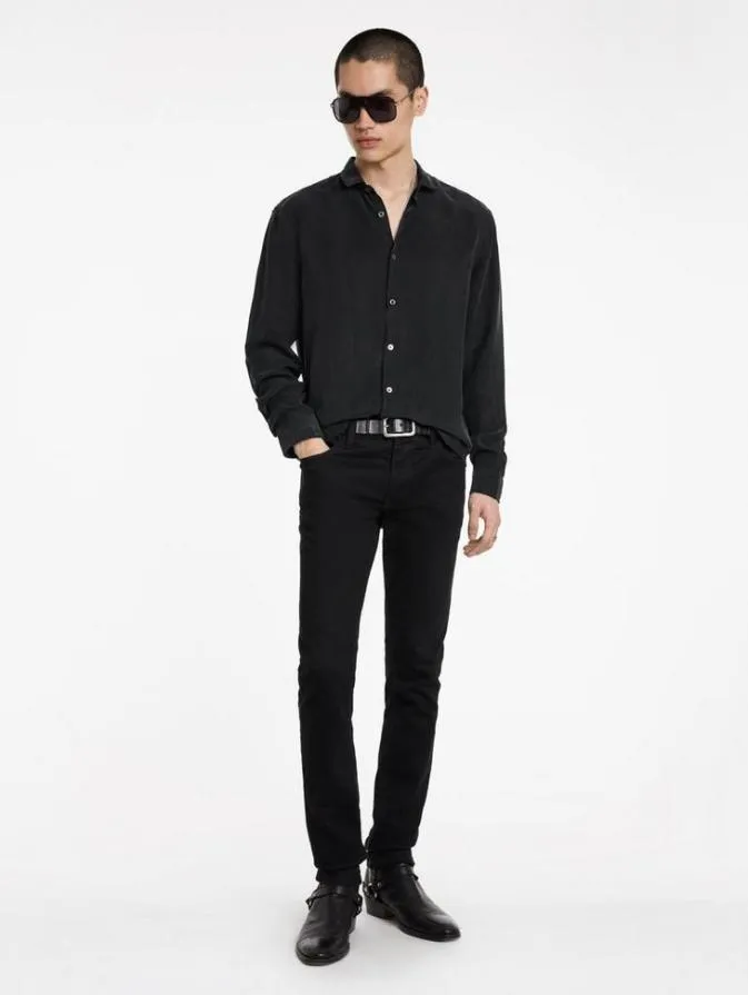 Men Shirts John Varvatos ORCHARD SHIRT Black