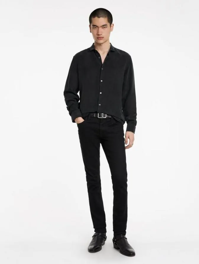 Men Shirts John Varvatos ORCHARD SHIRT Black