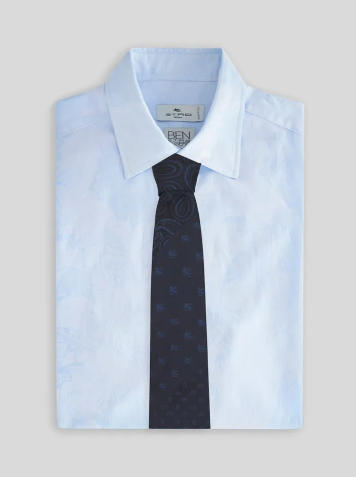 Men Silk Tie With Paisley Designs Etro Ties And Pocket Squares