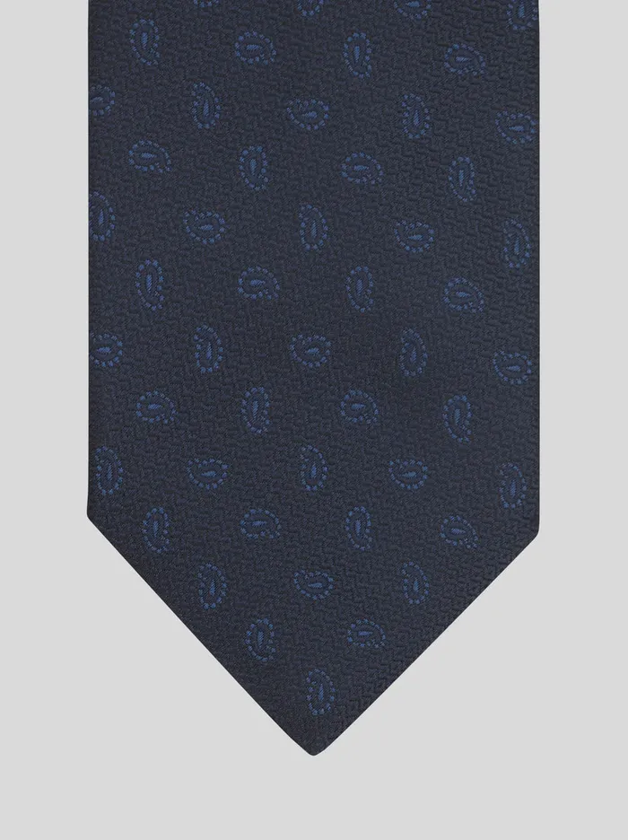 Men Silk Tie With Paisley Designs Etro Ties And Pocket Squares