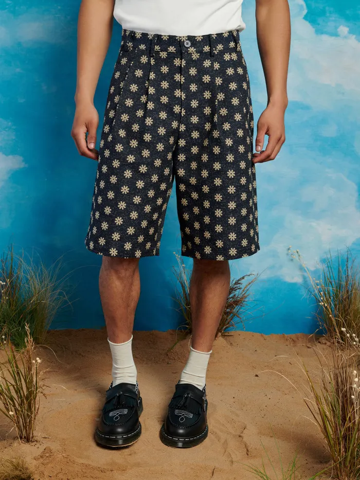 Men Sister Jane Trousers Buck Flower Tailored Shorts Maritime Blue