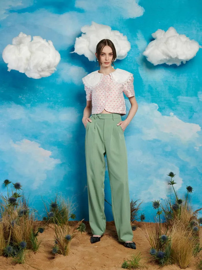 Men Sister Jane Trousers Lionel High Waisted Trousers Mint Green