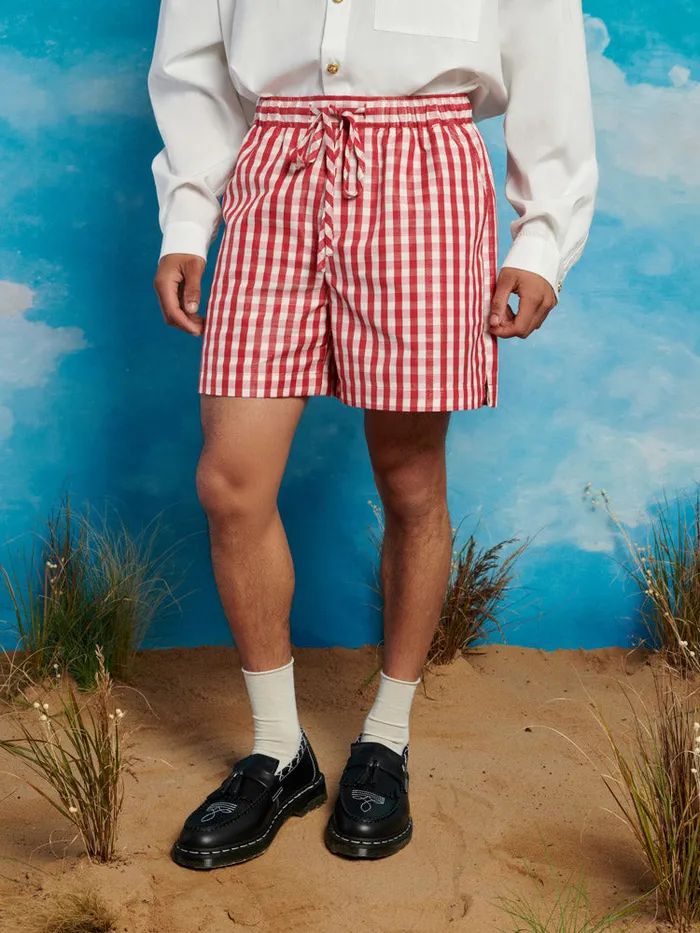 Men Sister Jane Trousers Stables Gingham Shorts Gingham Red