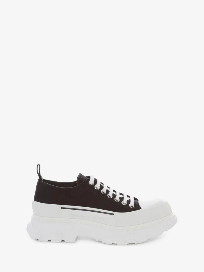 Men Sneakers Alexander McQueen Tread Slick Lace Up Blackwhite