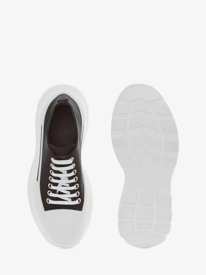 Men Sneakers Alexander McQueen Tread Slick Lace Up Blackwhite