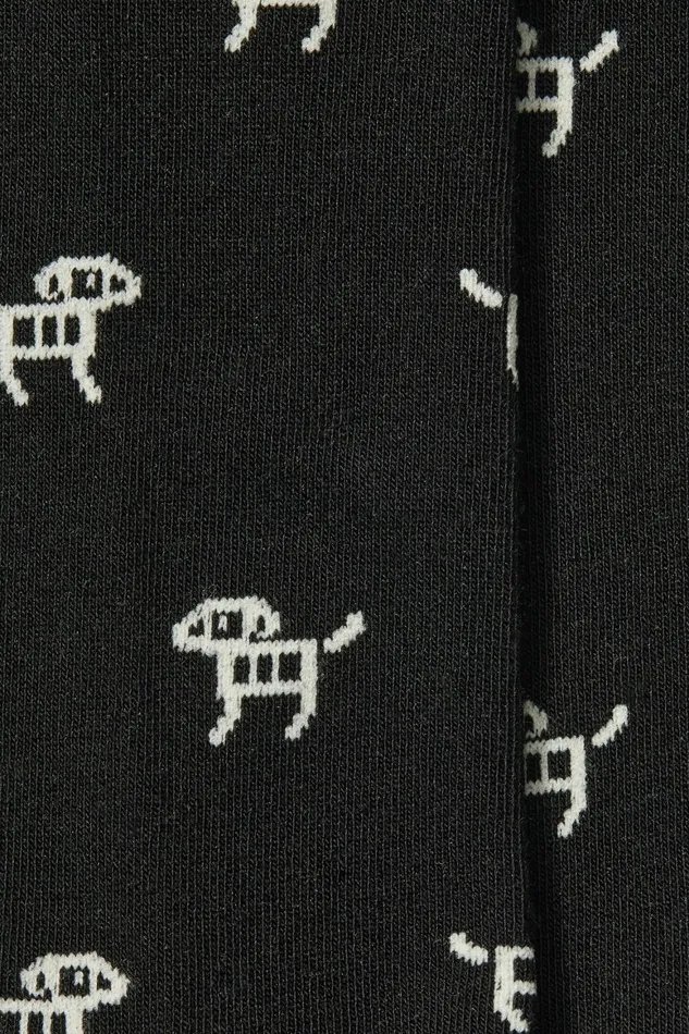 Men Soft Everyday Socks Black And White Robo Dog Bonobos Socks and Underwear