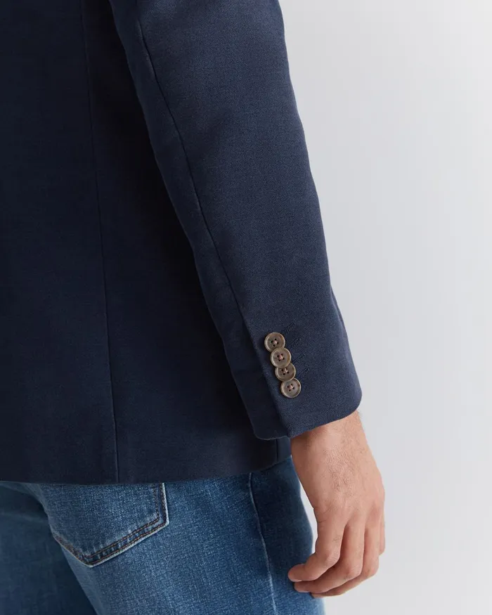 Men Sportscraft Jackets and Blazers Italian Moleskin Blazer Navy