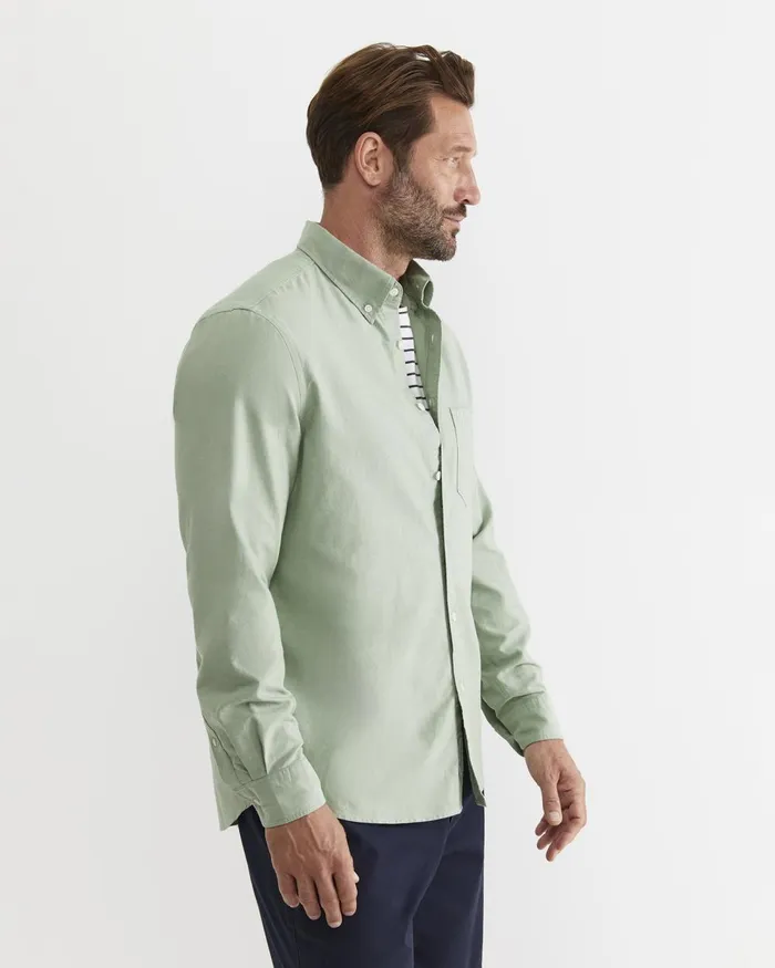 Men Sportscraft Shirts Oxford Long Sleeve Shirt Vine