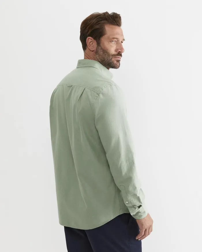 Men Sportscraft Shirts Oxford Long Sleeve Shirt Vine