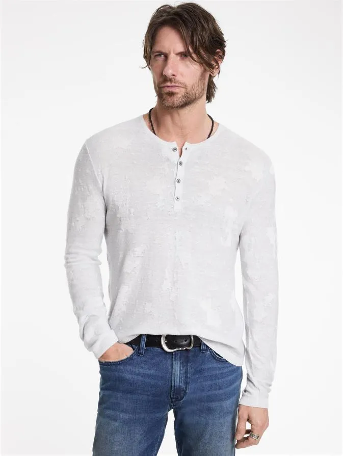 Men Sweaters John Varvatos AGUSTIN HENLEY Lt Grey Heat