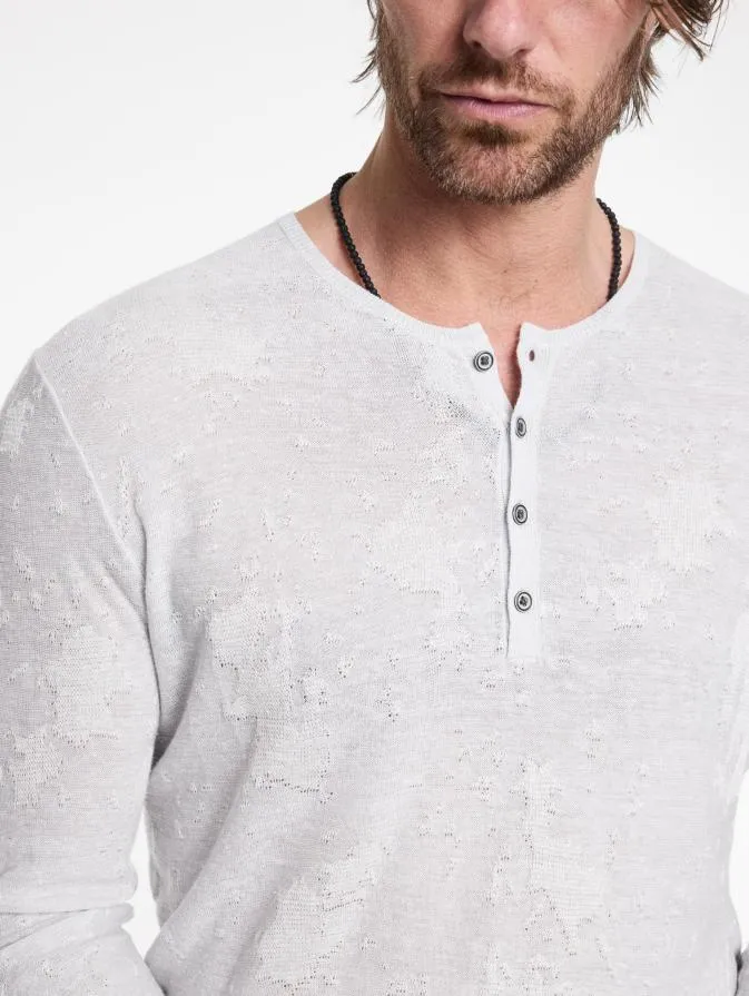 Men Sweaters John Varvatos AGUSTIN HENLEY Lt Grey Heat