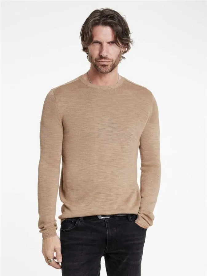 Men Sweaters John Varvatos AVEIRO CREW Almond
