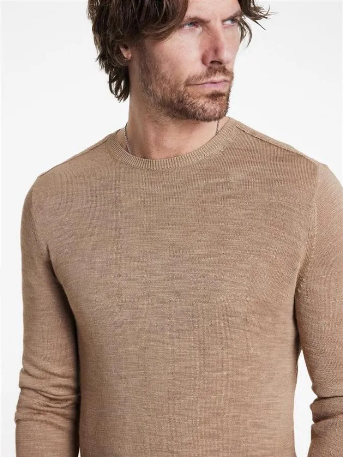 Men Sweaters John Varvatos AVEIRO CREW Almond