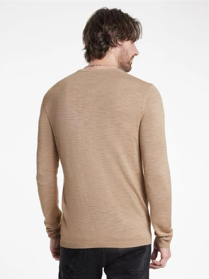 Men Sweaters John Varvatos AVEIRO CREW Almond