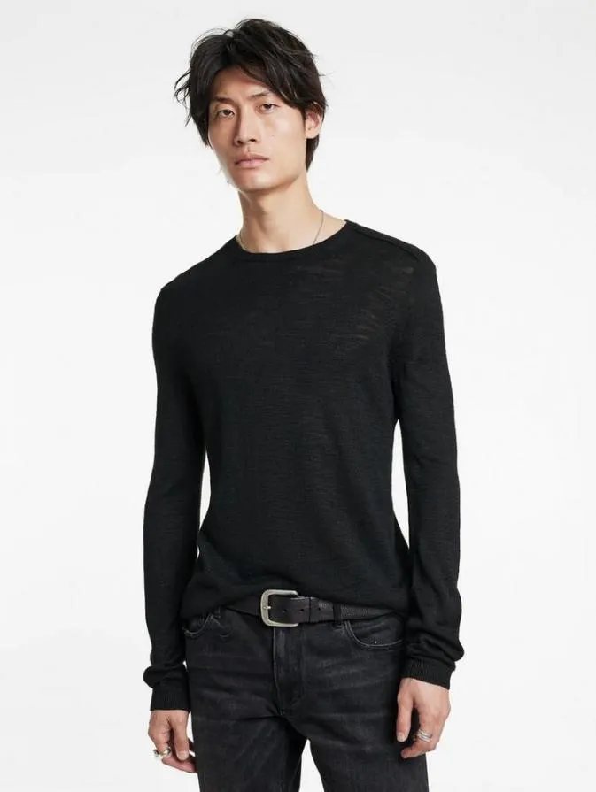 Men Sweaters John Varvatos AVEIRO CREW Black