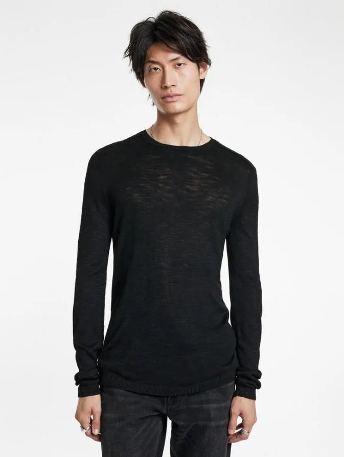 Men Sweaters John Varvatos AVEIRO CREW Black