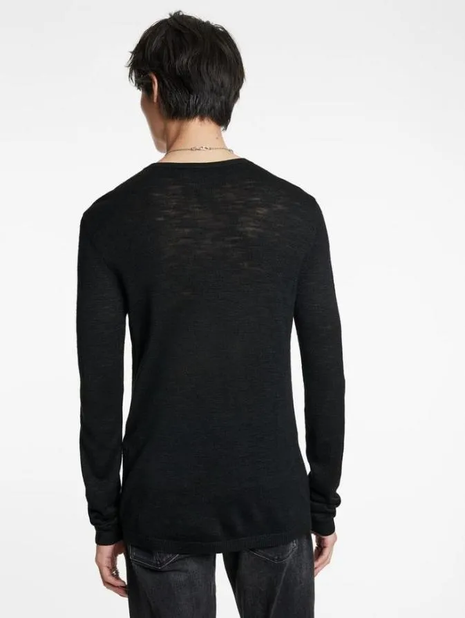 Men Sweaters John Varvatos AVEIRO CREW Black