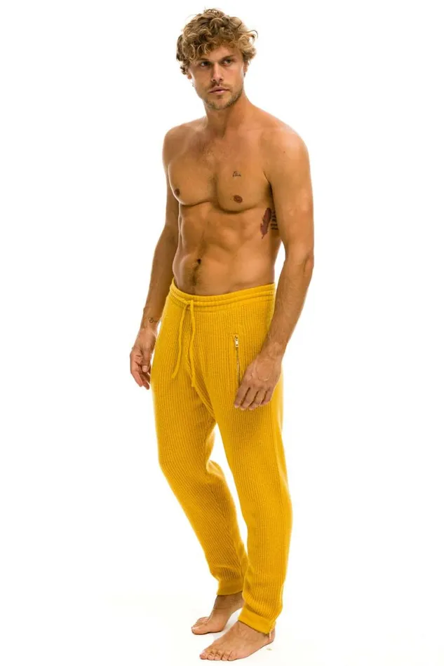 Men Sweatpants Aviator Nation Vintage Cabin Cashmere Sweater Pant Gold