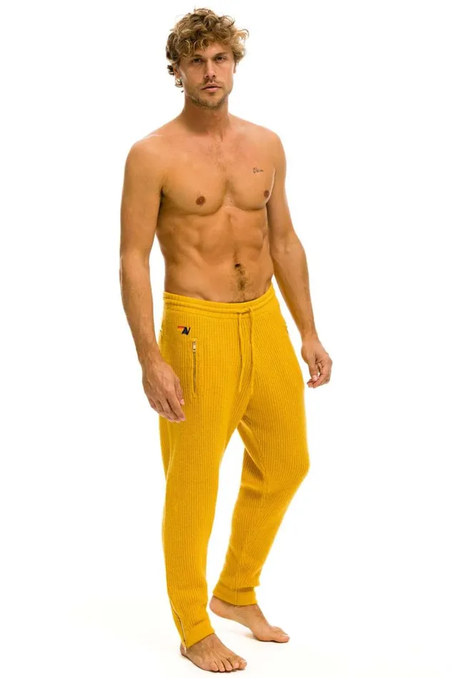 Men Sweatpants Aviator Nation Vintage Cabin Cashmere Sweater Pant Gold