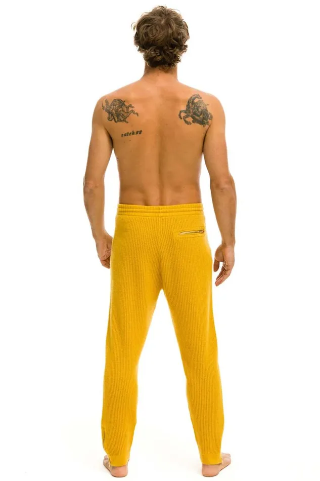 Men Sweatpants Aviator Nation Vintage Cabin Cashmere Sweater Pant Gold