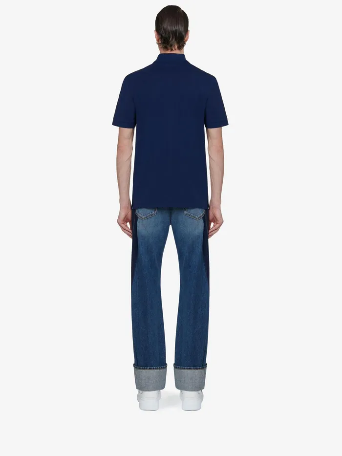 Men TShirts And Sweatshirts Alexander McQueen Polo Shirt Blue