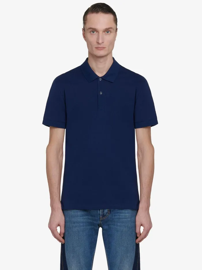 Men TShirts And Sweatshirts Alexander McQueen Polo Shirt Blue