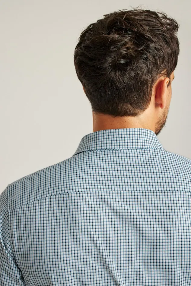 Men Tech Button Down Shirt Blue Hughes Check Bonobos Casual Shirts