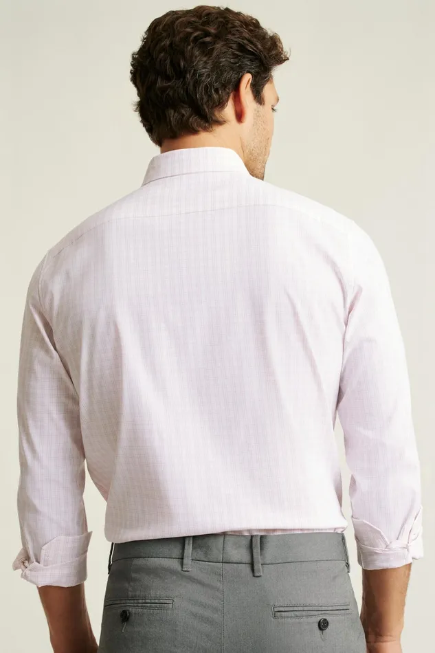 Men Tech Button Down Shirt Pink Bayard Plaid Bonobos Casual Shirts