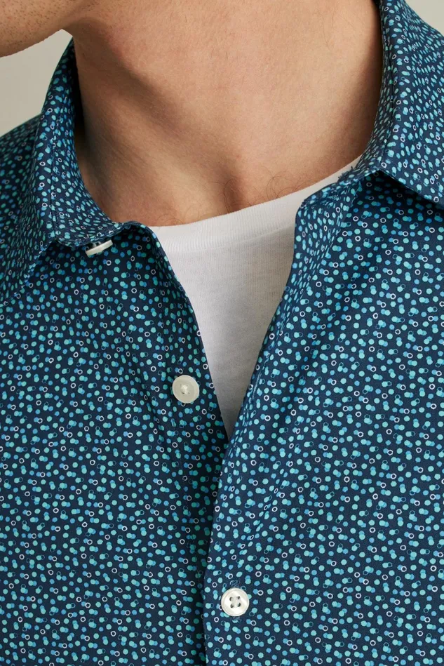 Men Tech Short Sleeve Shirt Navy Carbonation Bonobos Short Sleeve Shirts