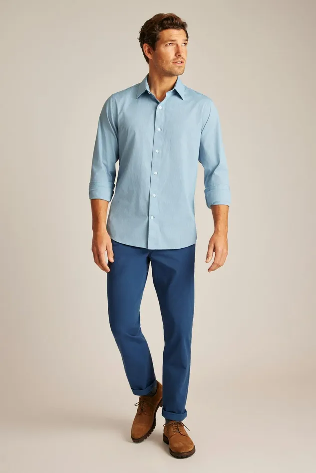 Men The Desk To Dinner Shirt Blue Weymouth Plaid Bonobos Business Casual Shirts
