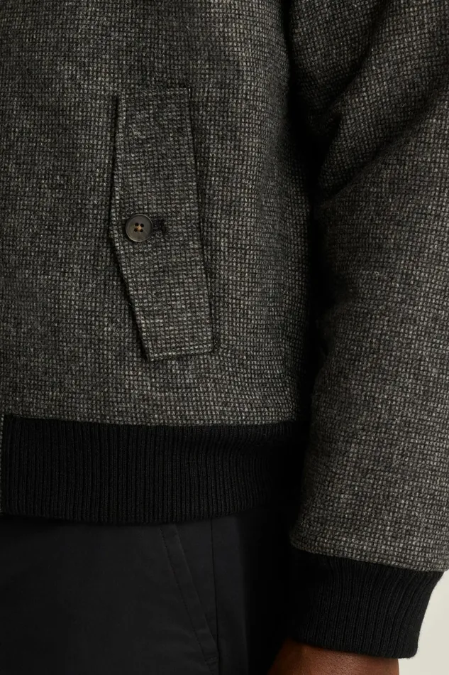 Men The Italian Wool Harrington Jacket Gray Bonobos Jackets and Coats