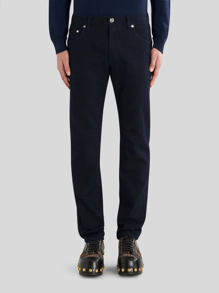 Men TonSurTon Jacquard Jeans Etro Trousers