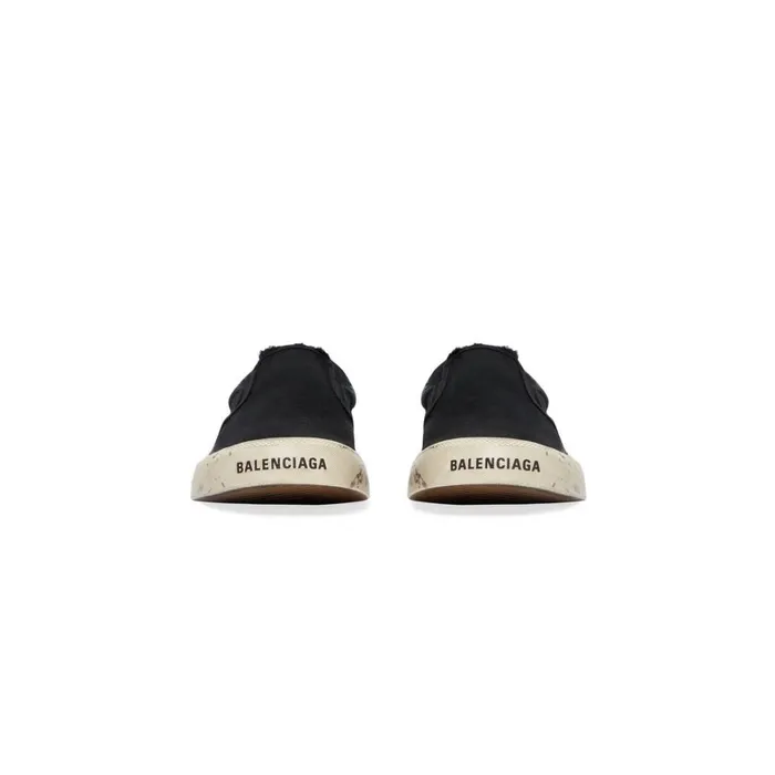 Men Trainers Balenciaga Paris Slip On Graffiti Trainers In Black